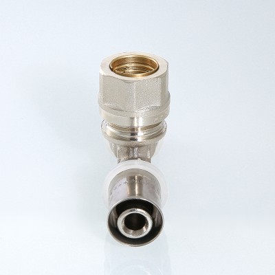 VTm.233.I.161516 Пресс-фитинг – тройник с переходом на обжимное соединение Valtec 16 x 15 x 16 мм  - Вид №2