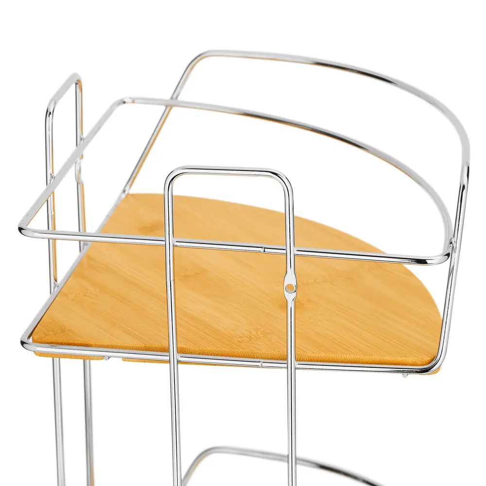 Полка угловая Модулус 22х22х37.4 см, цвет хром Santreyd Модулус Бамбук STLM-2035866 - Вид №1