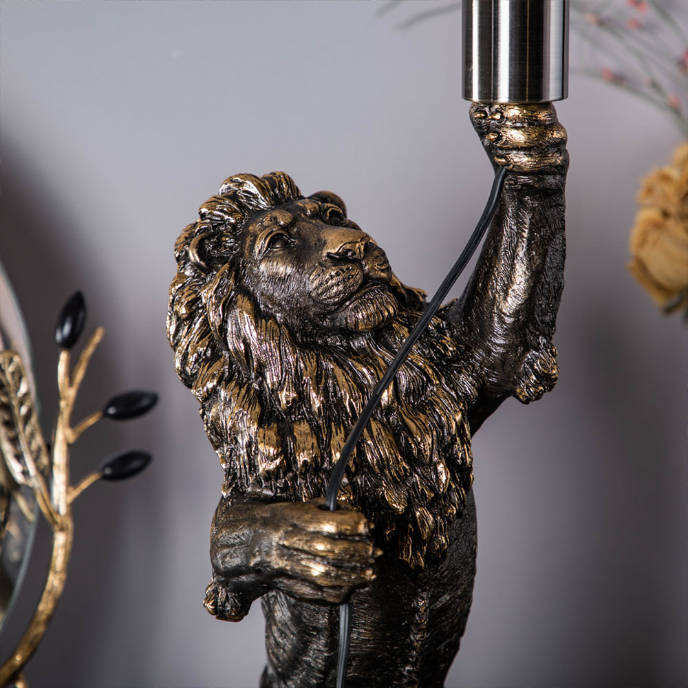 32144 Настольный светильник Лев Ричард Бронза BOGACHO 4627196596658 - Вид №1