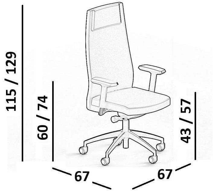 Luxy Кожаное кресло для руководителей с регулируемой высотой и подголовником Smartoffice sun-id-1426287 - Вид №11
