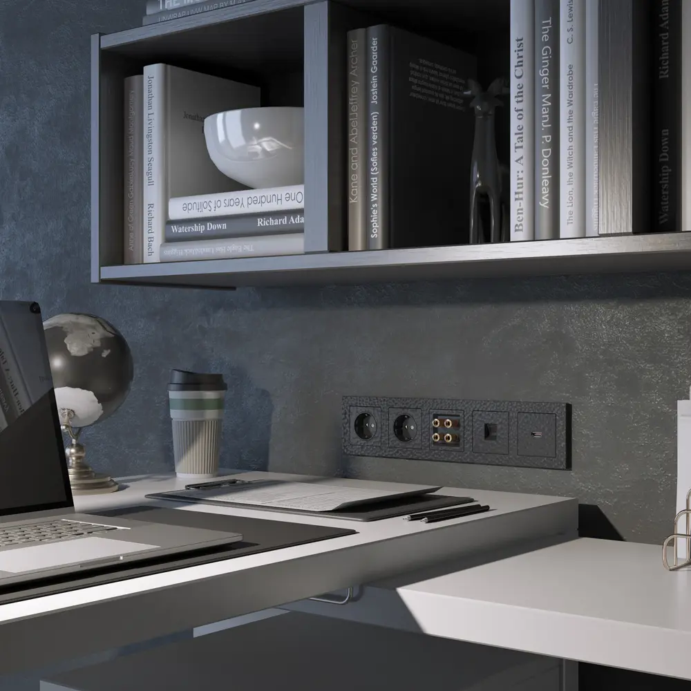 Компьютерная розетка встраиваемая Werkel Hammer RJ45 без заземления цвет черный STLM-2200855 - Вид №3