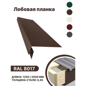 91936508 Лобовая планка B-group 1250x200мм RAL 8017 коричневый глянцевый 4шт STLM-1401334