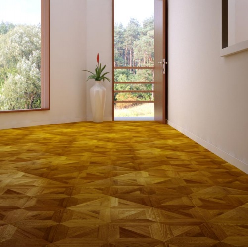 Модульный паркет Marco Ferutti Castello Castello Коньяк Дуб с брашью (Текстурированная) 450х450 мм 2600600044 - Вид №4