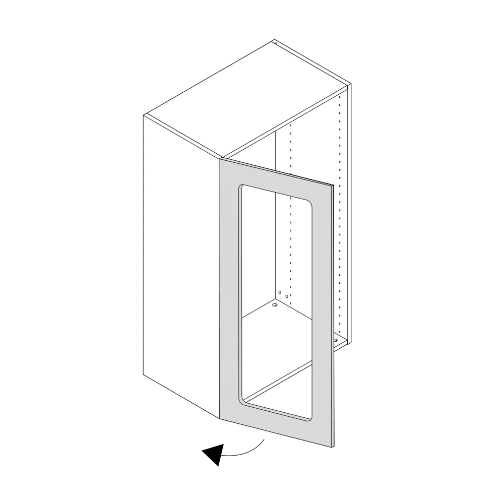 Фасад-витрина кухонного шкафа Реш 39.7x102.1 см Delinia ID МДФ цвет синий STLM-2061608 - Вид №6