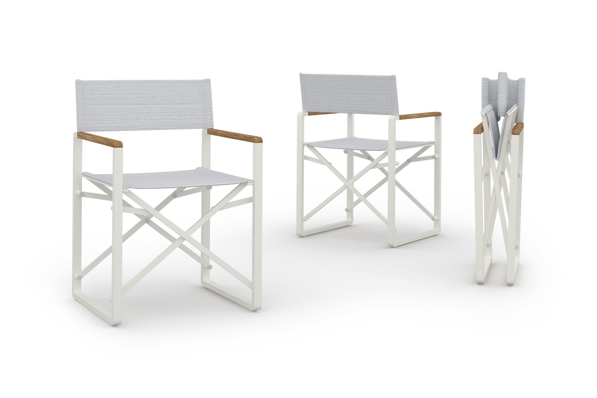 Складной стул директора с подлокотниками из тикового дерева MAMAGREEN Prado ARCH-00139055 - Вид №1