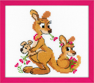 1786 Набор для вышивания Где гуляли кенгуру 18 х 15 см RIOLIS Сотвори Сама