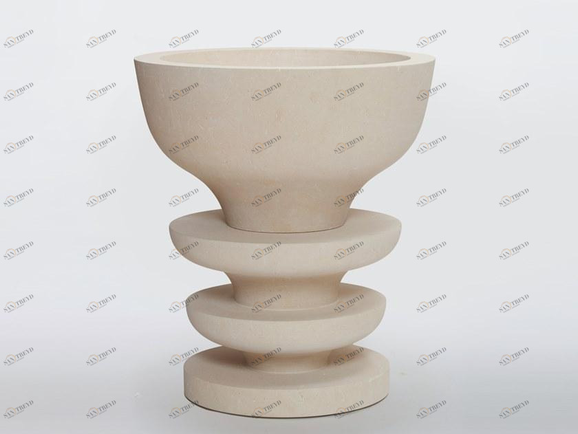 PIMAR Садовая ваза из камня Лечче Ondulation 45b 