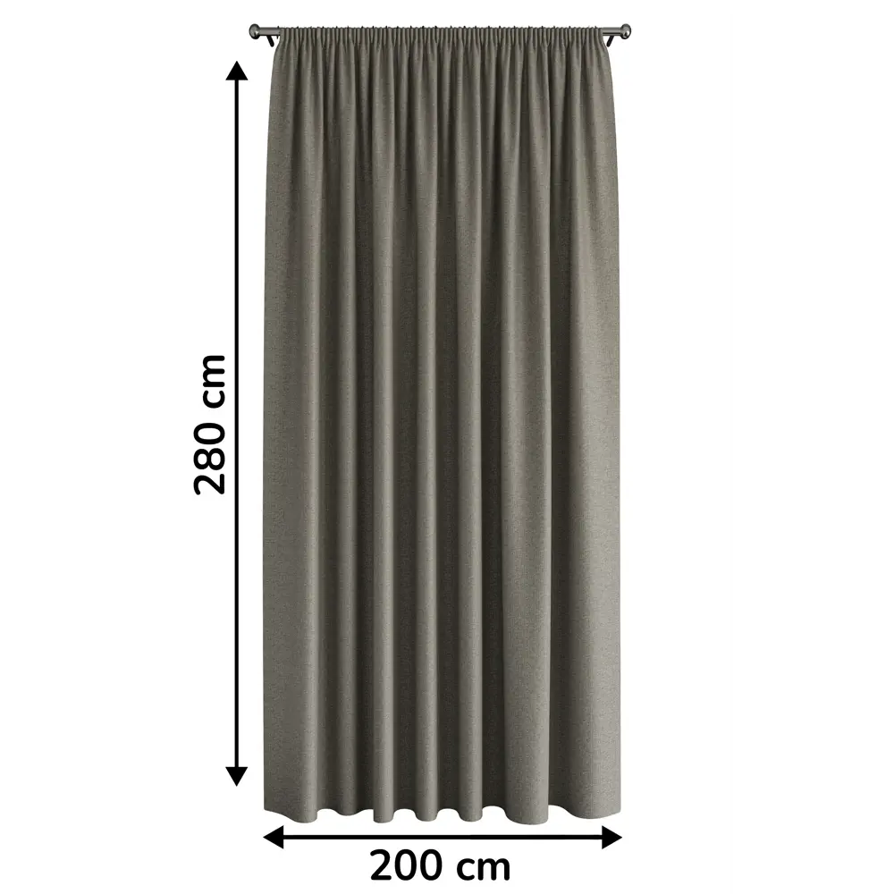 Штора MIAMOZA Stone с эффектом блэкаут в стиле неоклассика 200x280 см 89427076 STLM-1582661 - Вид №1