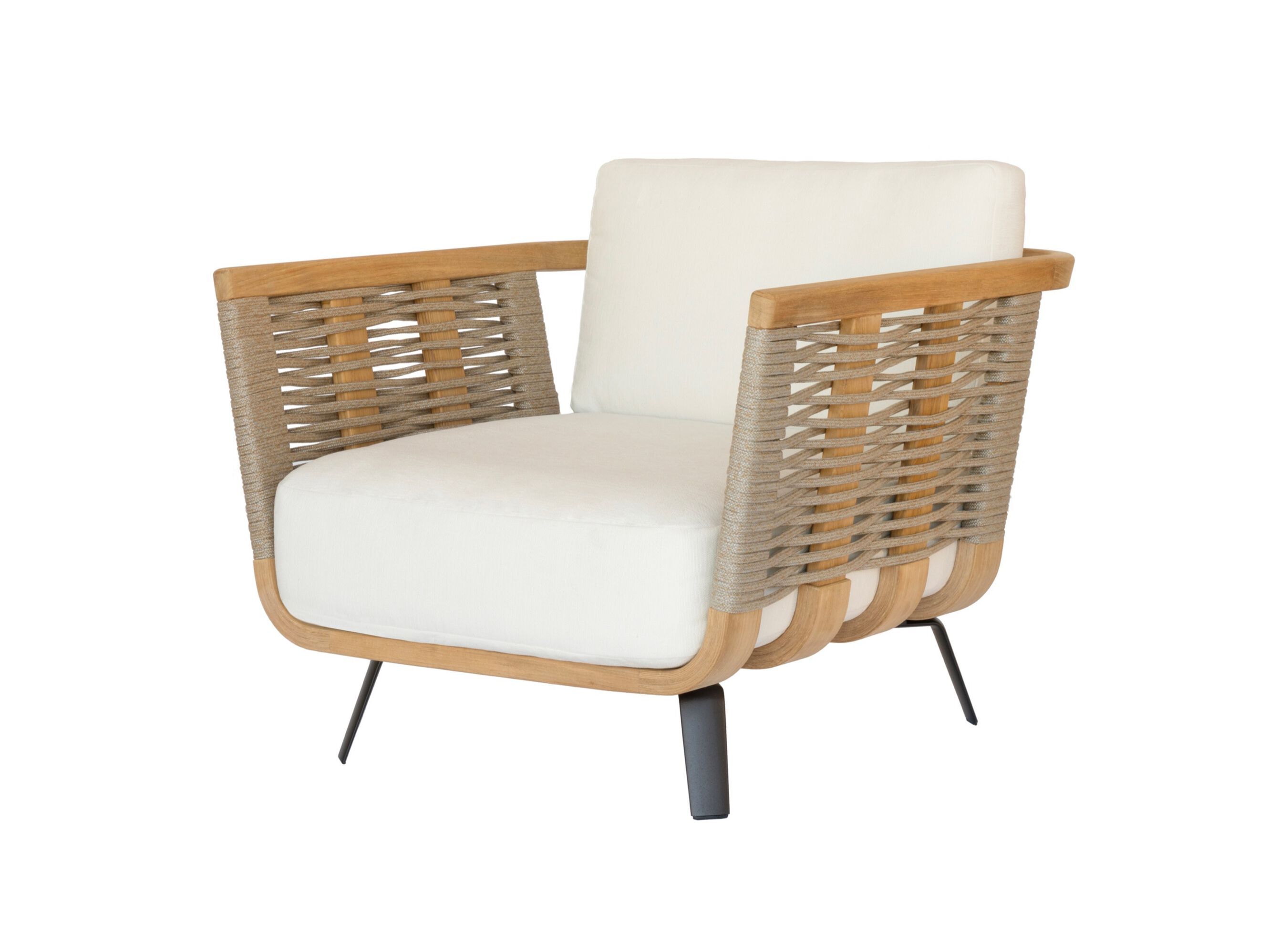 Садовое кресло из тикового дерева и полиолефиновой веревки Unopiù Добро пожаловать ARCH-00083959 - Вид №3