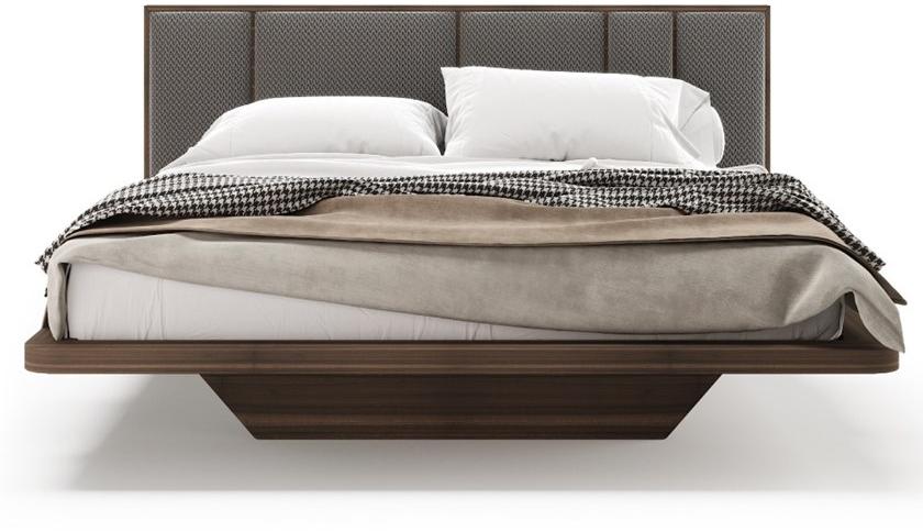 PRADDY Двуспальная кровать из дерева с мягким изголовьем  Ml001  - Вид №1