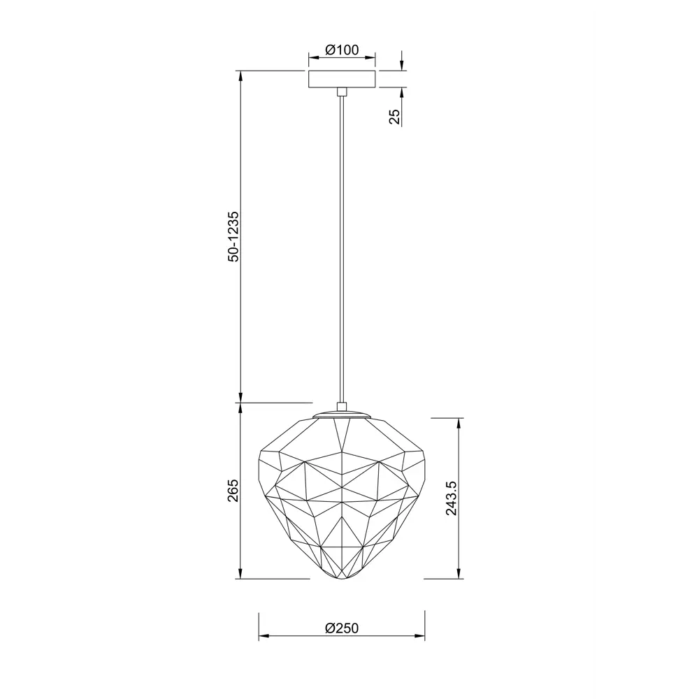 Светильник подвесной Globo 1 лампа 4 м² цвет серый Maytoni STLM-2146010 - Вид №10