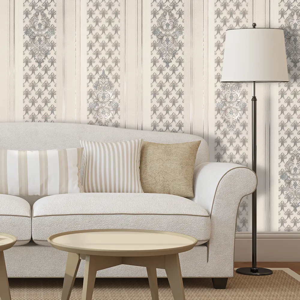 Обои бумажные Жаклин серые 0.53 м 9101-21 Santreyd STLM-2197499 - Вид №2