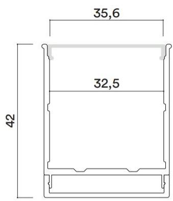 HER Линейный световой профиль из алюминия для светодиодных модулей  Pf055  - Вид №2