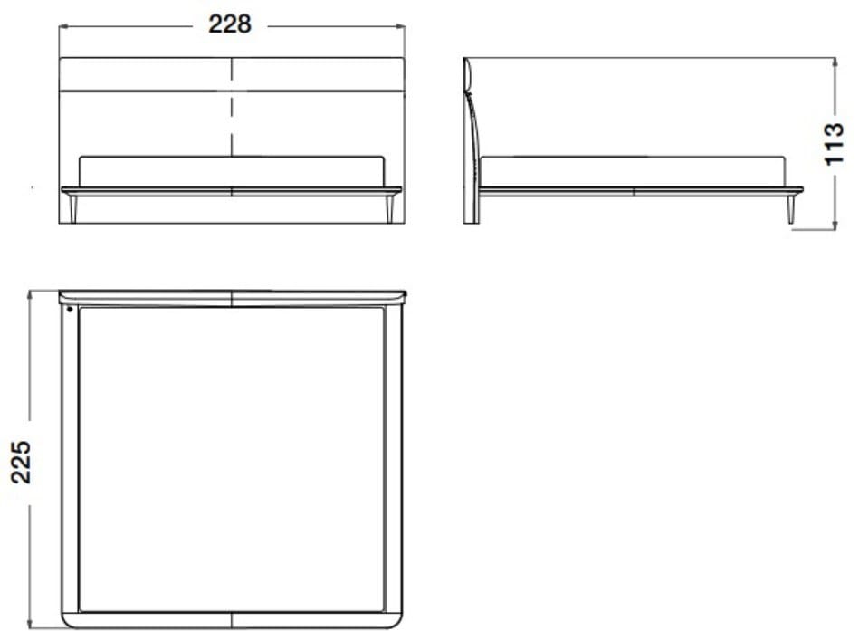 Кожаная двуспальная кровать с мягким изголовьем CPRN HOMOOD Starlight ARCH-00117770 - Вид №4
