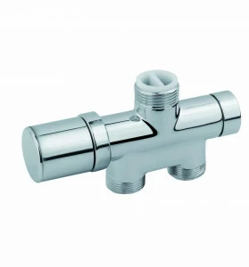 Carlo Poletti V81510ETKM Клапан термостатический прямой, одно/двухтрубный с бай-пасс, с подключением медной или пластиковой трубы. Межосевое расстояние 40 мм. Клапан, совместимый с системой ТКМ.