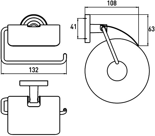 0700 001 00 Держатель туалетной бумаги Emco Polo Santreyd - Вид №2