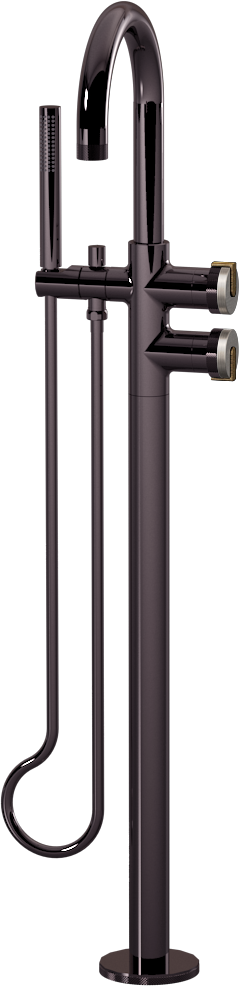 E-11554-R1SN-L1VBB-OX Смеситель напольный отдельностоящий (внешняя часть) GRAFF MOD+
