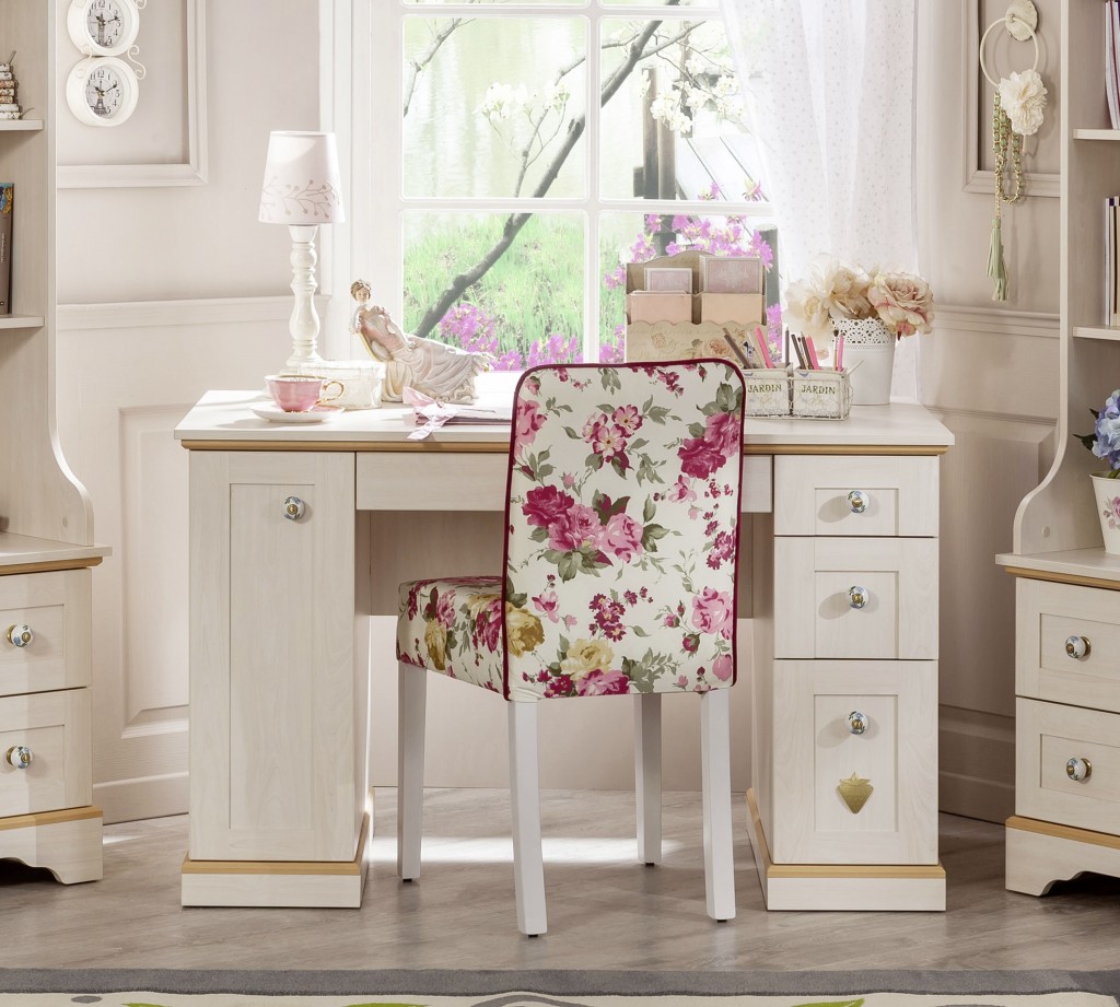 Письменный стол с ящиками беленый дуб Flora CILEK FLORA 00-3832429 Бежевый Santreyd - Вид №1