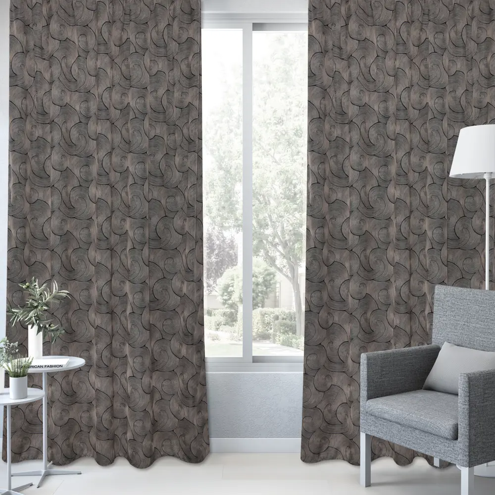 Штора на ленте Inspire Tolewa 200x280 см цвет черно-золотой 83561980 STLM-2108976  - Вид №6