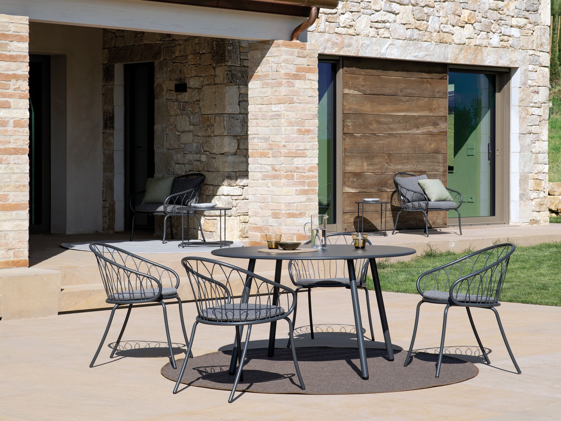 Металлический штабелируемый садовый стул Vermobil Флора ARCH-00000713