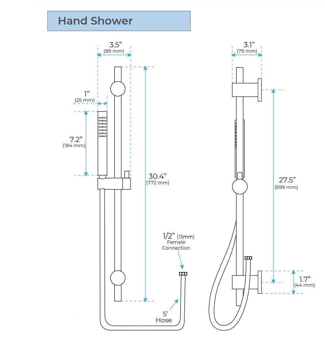 Латунный термостатический набор для душа с душем Fontana Showers FS1072 ARCH-00069246 - Вид №5