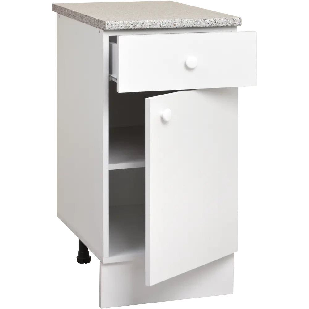 Шкаф напольный "Бэлла" 40x84x60 см, ЛДСП, цвет белый Santreyd STLM-2020473 - Вид №1