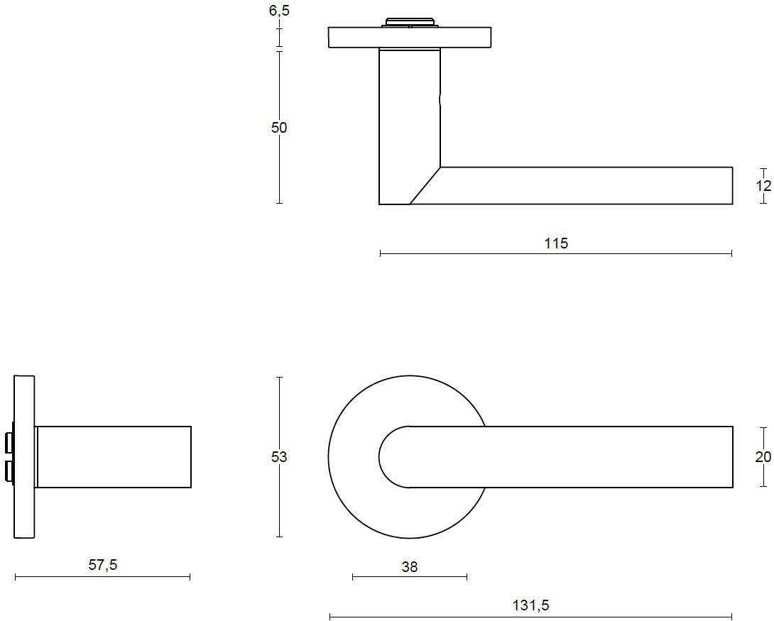 Formani Ручка на розовой ПВХ атласной черной Arc sun-id-1354253 - Вид №1