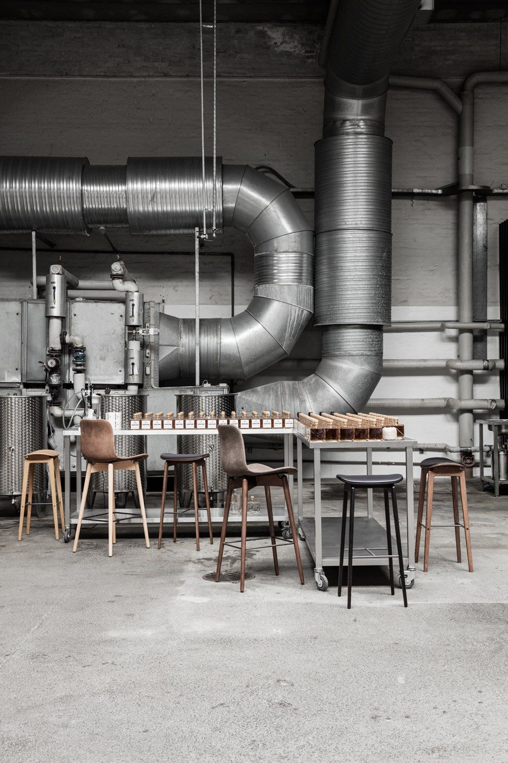 Высокий дубовый стул с мягким сиденьем NORR11 NY11 ARCH-00051750 - Вид №4