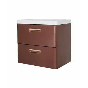 Santreyd Гарда — подвесная тумба с раковиной 80 см, 2 ящика, коричневая 89390144