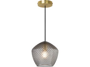 Стеклянный и металлический подвесной светильник