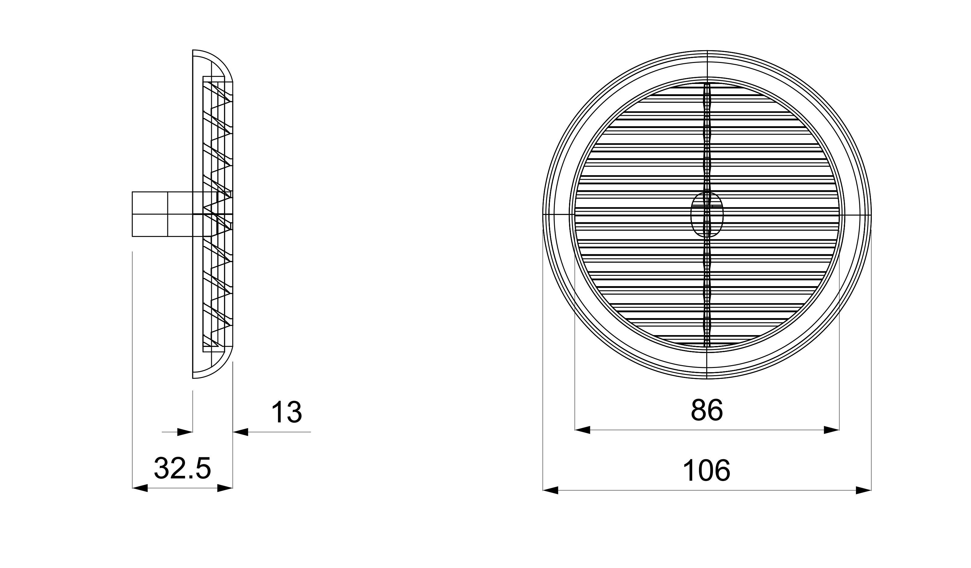 Круглая вентиляционная решетка ABS First Corporation вентиляция ARCH-00103619 - Вид №3