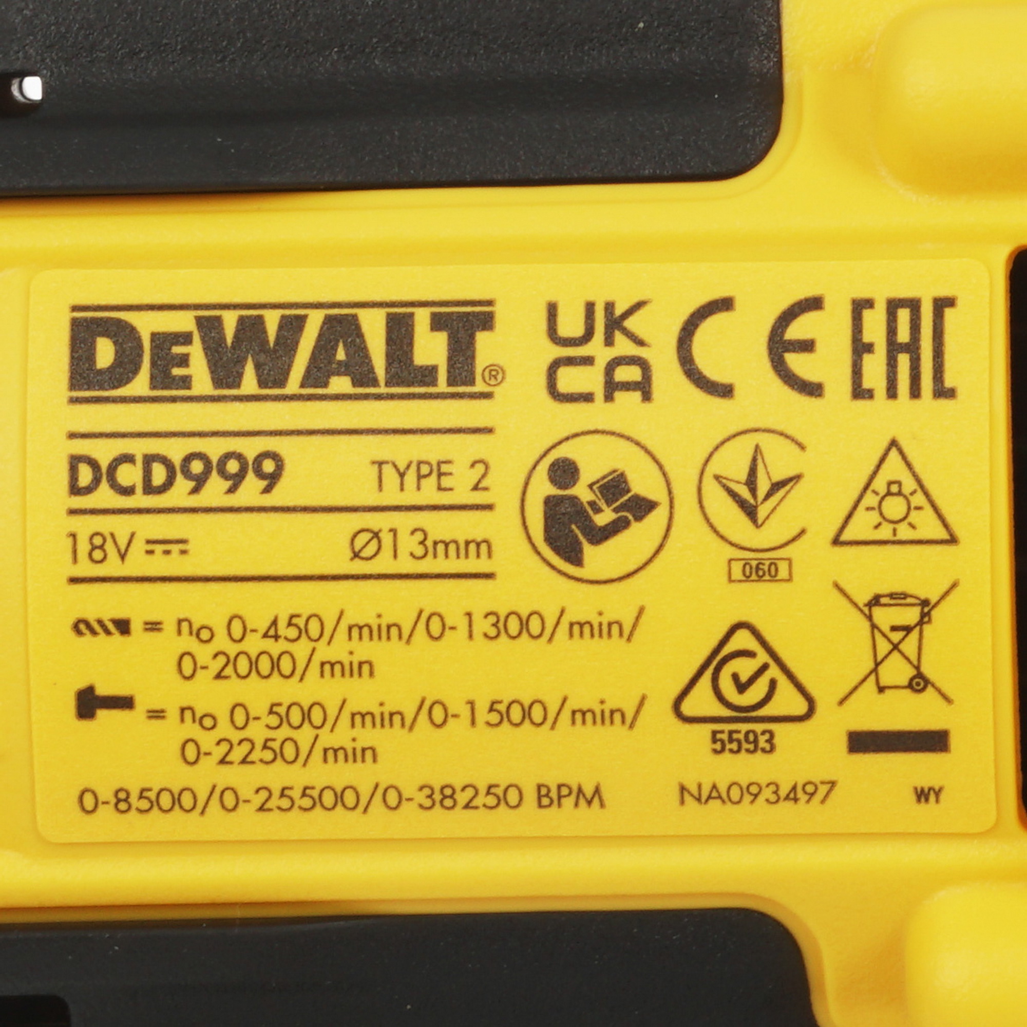 Дрель-шуруповерт DeWalt DCD999NT XR FLEXVOLТ 18/54V  , Без ЗУ, Без АКБ 9014028 STDN-0136056 - Вид №3