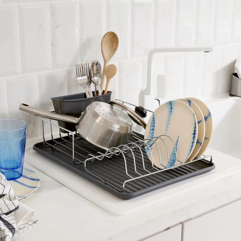 Сушилка для посуды с поддоном Delinia NEO 43x14.5x32 см сталь цвет серый STLM-2014845 - Вид №2