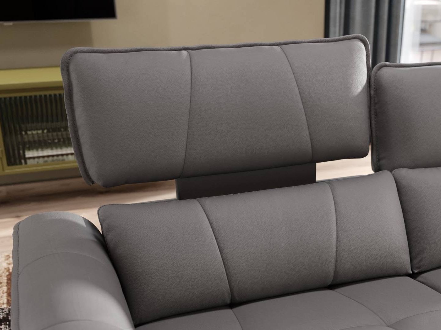 Кожаный диван с полуостровом Sofanella Adria ARCH-00046124 - Вид №5