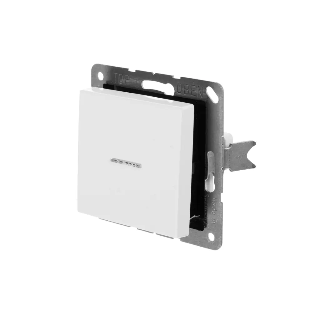 Выключатель Jung EcoProfi 1 клавиша с подсветкой цвет белый STLM-2125182