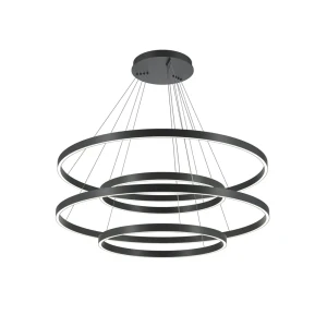 Светильник подвесной светодиодный Rim MOD058PL-L174BK 30 м² нейтральный белый свет цвет черный/белый 89411309 STLM-2070447
