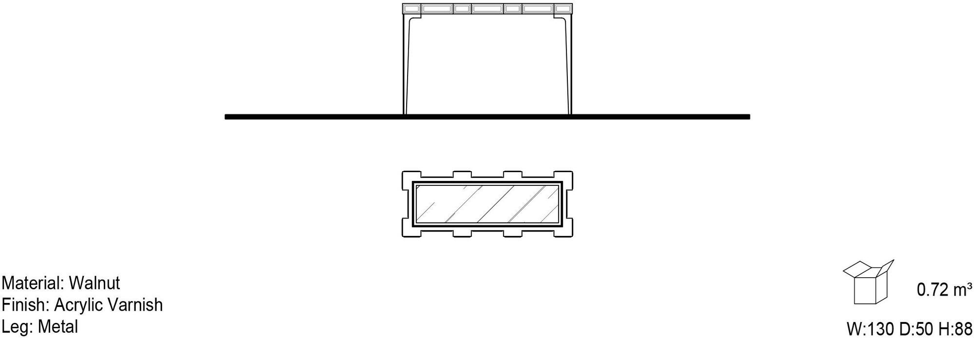 Mobi Прямоугольная консоль sun-id-1363385 - Вид №2