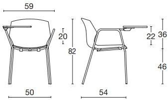 Diemme Стул для конференций из полипропилена с откидной крышкой No frill sun-id-1501848 - Вид №5