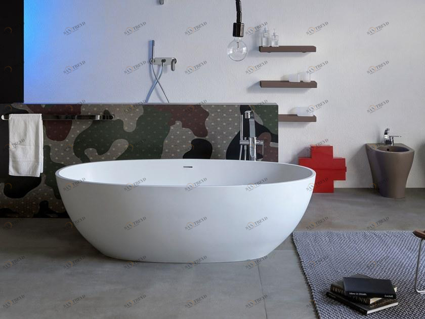 Ceramica Flaminia Отдельностоящая овальная ванна из pietraluce® App Ap176v/165v/150v