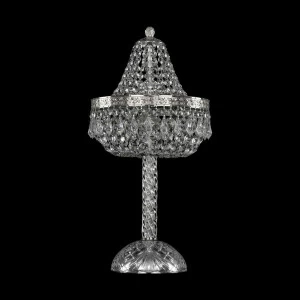 Лампа настольная хрустальная на 3 лампы 52х25 см никель Bohemia Ivele 19011L4/H/25IV Ni BOHEMIA IVELE КЛАССИЧЕСКИЕ 00-3889205 Прозрачный;серебро