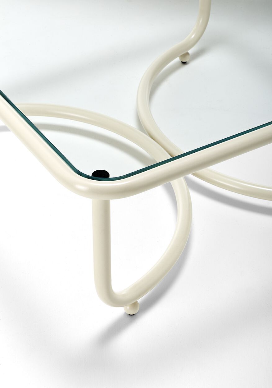 Квадратный садовый стол из нержавеющей стали и стекла Exteta Jacquemus + Exteta Special Re-Edition ARCH-00103897 - Вид №1