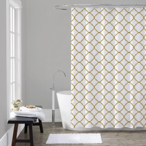 Штора для ванны Вилина 1814-1 с кольцами 180x180 см, полиэстер, цвет белый