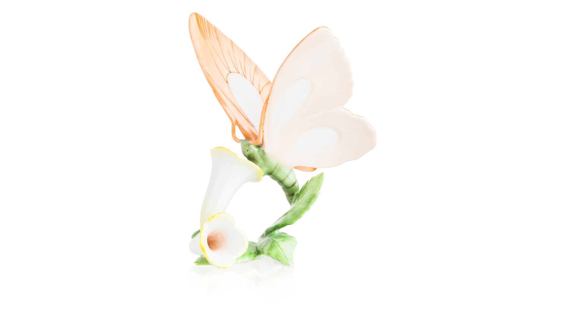 10612261 Herend Декоративный элемент 17,5см "Цветы с бабочкой" Фарфор  - Вид №1