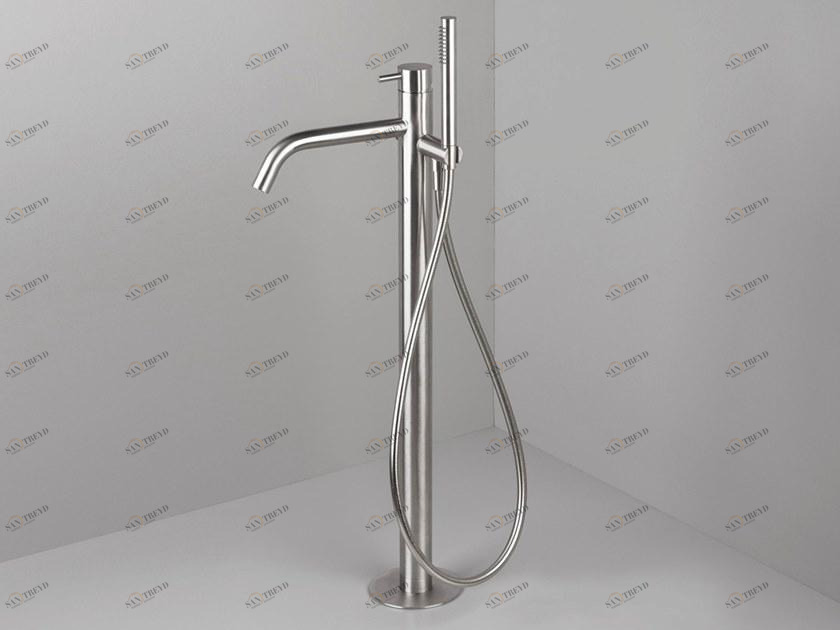 Super Inox Напольный смеситель для ванны из нержавеющей стали с ручным душем Cave 0251124x