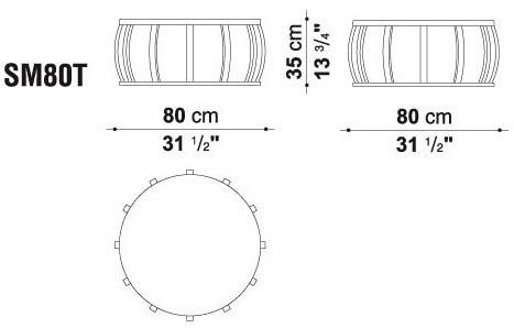 Maxalto Круглый журнальный столик из массива дерева Loto sun-id-1452236 - Вид №2