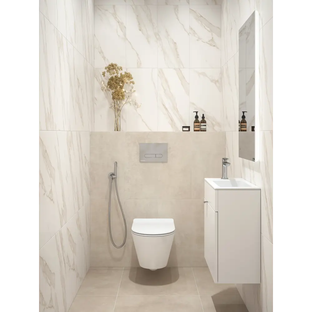 Настенная плитка Kerama Marazzi Фантазия бетон 29.6x59.5 см 1.8 м² матовая цвет бежевый 89462210 STLM-2142594 - Вид №2