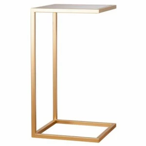 Прикроватный столик золотой со стеклянным топом 35 см FOR MISS  264008 Золото;прозрачный