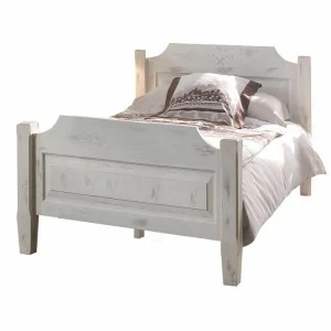 Кровать деревянная односпальная 90х200 серая Solea VAVI SOLEA 132577 Бежевый