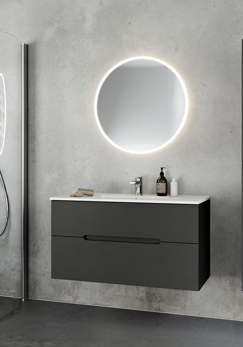 1390116 Шкаф Для Умывальника Sun Antracit 1000 Hafa  Антрацитовый  - Вид №1