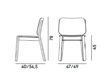 Стул из ясеня с мягким сиденьем Billiani Babà ARCH-00030533 - Вид №3